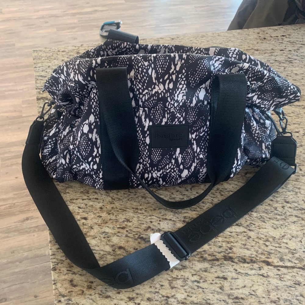 Bebe sport Becca large tote snake print NWTs